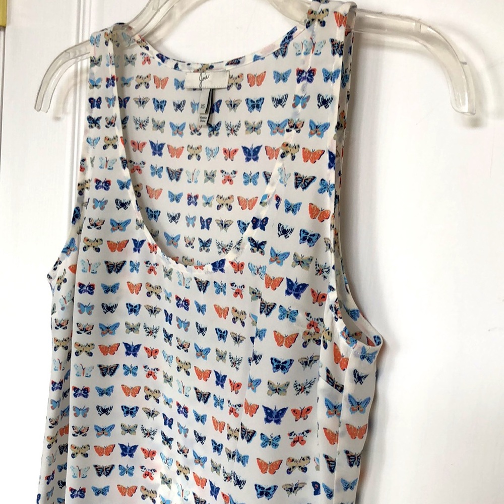 JOIE Silk Butterfly Tank Top XS 🦋 100% Silk Like New
